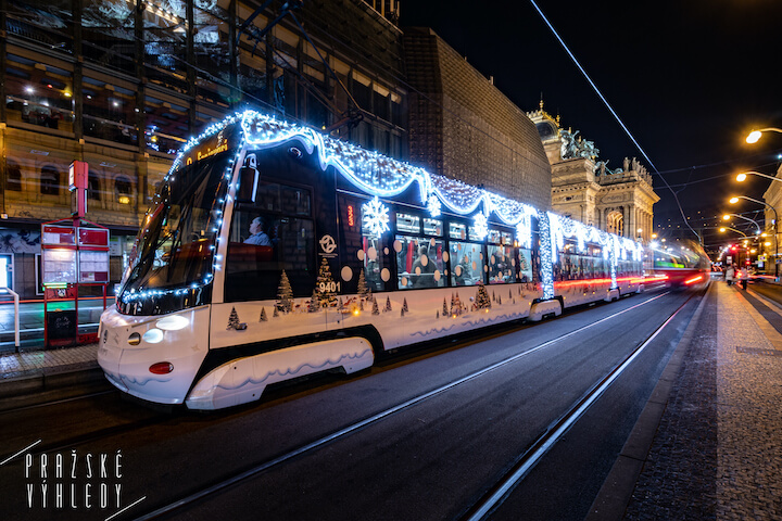 vánoční tramvaj praha