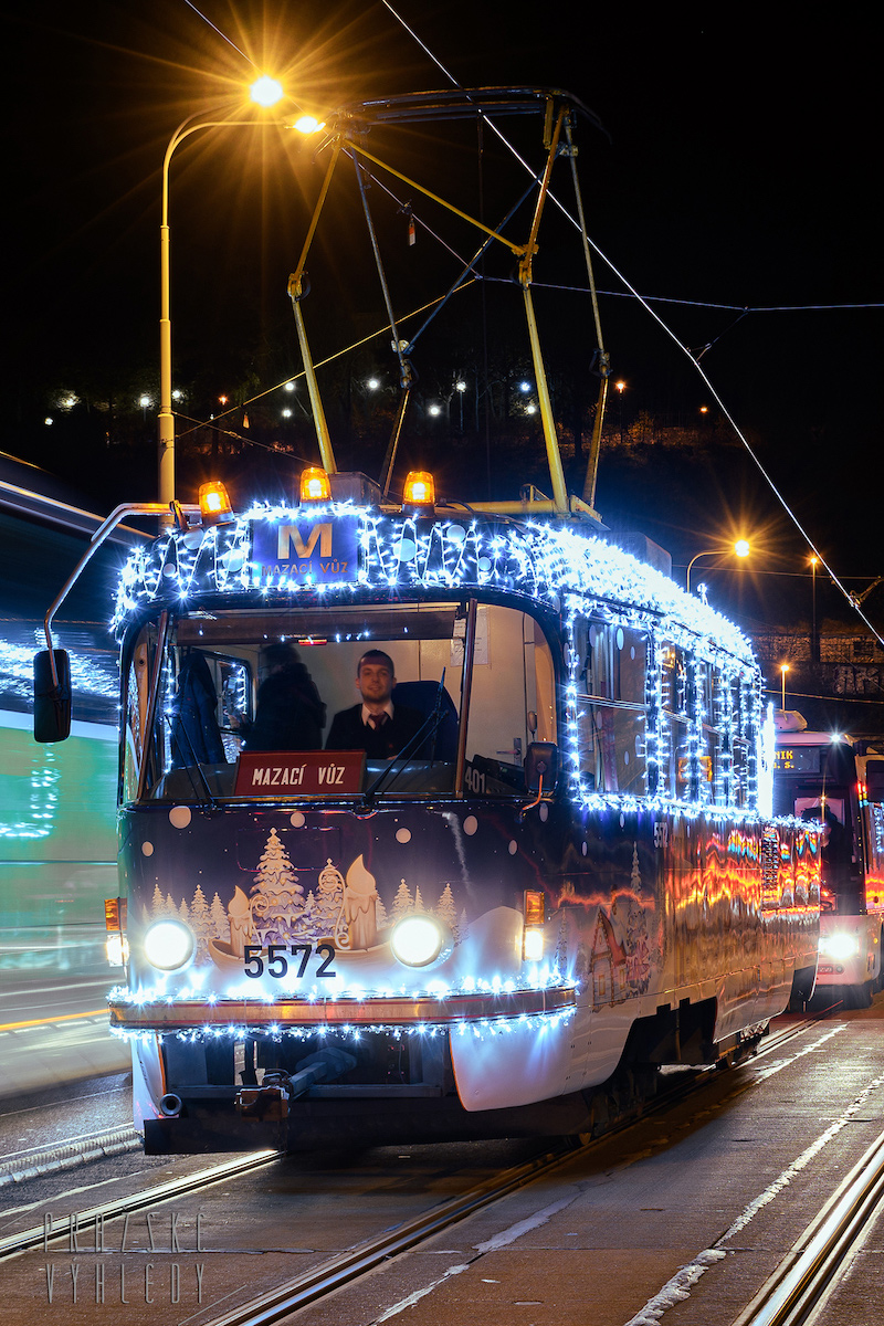 vánoční tramvaj praha mazačka